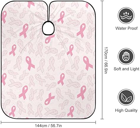 Информираността за Рака на гърдата Розови Панделки Фризьорски салон Наметало За Подстригване Водоустойчив Наметало за Подстригване