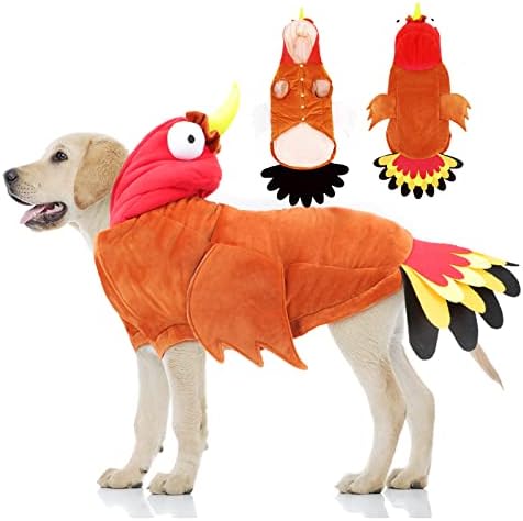 Костюм на Турция за голямо Куче BWOGUE, Костюм на Куче за Деня на Благодарността, Зимно Топло Облекло за домашни любимци, Дрехи