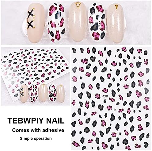 Етикети за дизайн на ноктите с леопардовым принтом, Стикери, Декорация на 1000 + Сексуални Животни, Стикер за нокти с Леопард, Външен Дизайн на ноктите, 3D Самозалепващ?