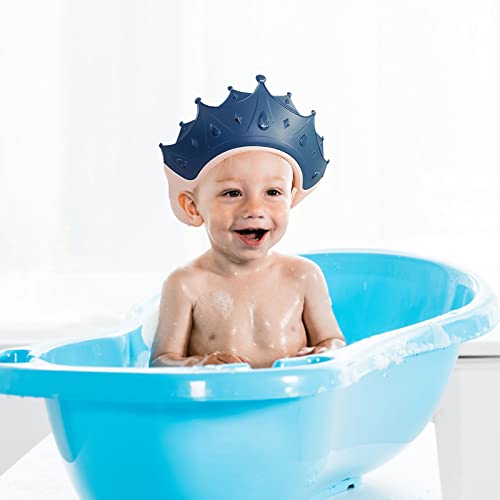 FUNUPUP 2 Опаковки Шапка за душ за деца, Регулируем Шапка за Миене на Коса на Бебето, Защитна Козирка За къпане, Капачка за Шампоан, за Защита на очите на Бебето (Корона)