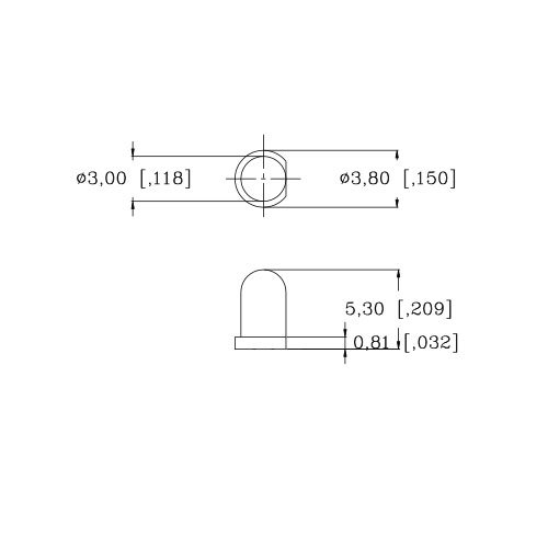 3 мм 9 В Предварително свързан топло/мек бял светодиод - ултра ярък (7, 8, 9 В) (опаковка от 10 броя)