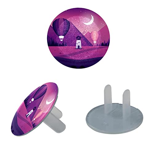 Капачки за контакти Windmill Night Purple 12 бр. - Защитни капачки за контакти, за деца – Здрави и устойчиви – Лесно да защитават