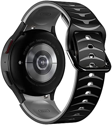 силиконов ремък за часа lappets 20 мм, съвместим с Samsung Galaxy Watch 5/Watch 5Pro/Watch 4 40 мм 44 мм/Watch 4/Classic 42 мм