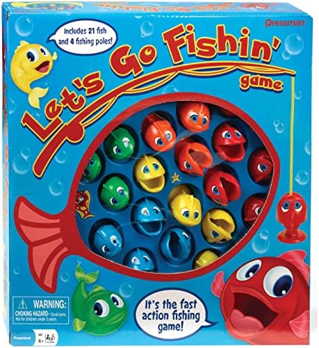 Игра Let 's Go Fishin' от Pressman - Оригиналната игра е за бърз риболов!