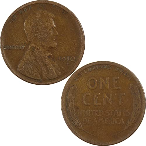 Линкълн Пшеничен Цент 1910-те години F Фин Бронзов пени 1c Инв монети на САЩ: I3913