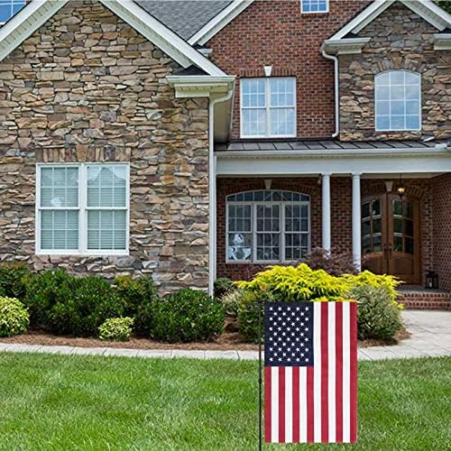 Homissor Американски Градински Знамена 12,5x18,5 инча - САЩ двустранен Малък американски Флаг за дворно Банер патриотичното Украса на тревата на открито (американски град?