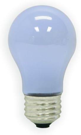 Декоративна Лампа с нажежаема Жичка на GE Lighting A15 за монтаж на таван, вентилатор с мощност 40 W, Кристално Чиста, 2 бр. в опаковка