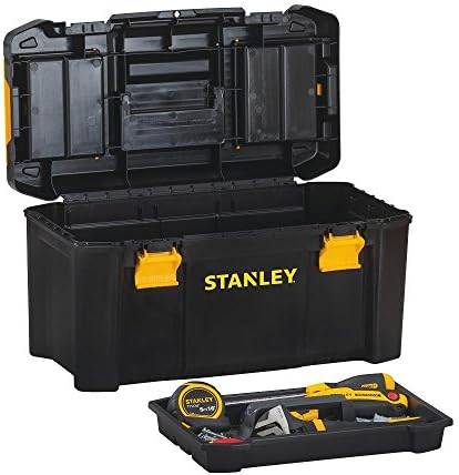 Stanley Tools and Consumer Storage STST19331 Набор от инструменти Stanley Essential Toolbox, 19 инча, Черен / Жълт