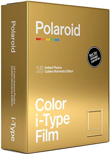 Цветен филм Polaroid за I-Type-Незабавно филм Golden Moments Edition - Двойна опаковка (16 листа) + Албум + Плат