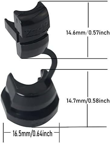 MEETOOT 10шт Скоба за захранващия Кабел 6 mm Защита на Черен Електрически Кабел От Напрежение Втулка Втулка