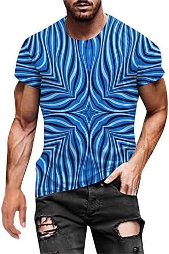 Мъжки тениски с 3D Принтом, Новост, Забавни Графики Тениски С Къс Ръкав, Модна Тениска на Класическия Намаляване, Всекидневни Пуловер С кръгло деколте