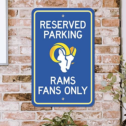 Оформяне на цветни знак Зарезервированная паркинг отбор NFL - Лос Анджелис Рэмс с Размер 18 инча X 11,5 инча. Ниско тегло
