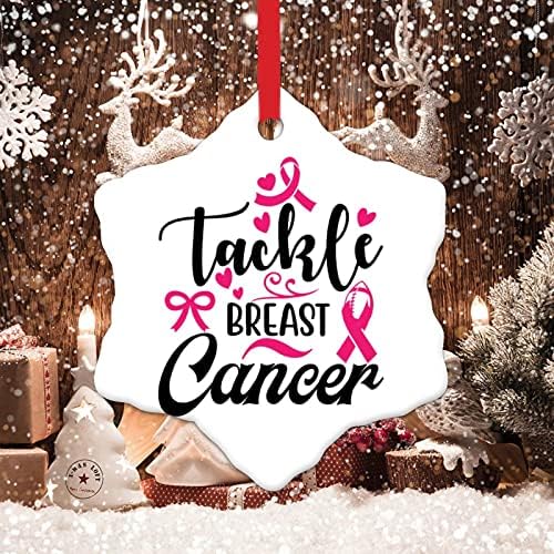 Коледен Окачен Украшение За Борба С рака на гърдата Украса на Информираността за Рака Коледни Висящи Аксесоари За Коледното Парти