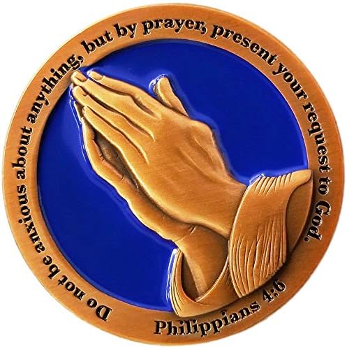 Монета за молитва Спокойствие, Обемна опаковка от 3 броя, за нищо не се притеснявайте, Стара Златна Монета на Повикване, Подарък Филипяни 4:6