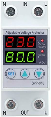 Регулируема протектор напрежение SVP‑916 100-130 v ac Защита от превишаване и понижаване на напрежение Защита от ограничаване на ток Защита от забавяне нулиране (80A)