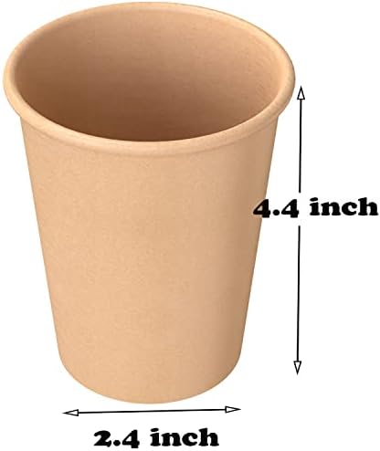 WANBAO 100 БР Еднократна употреба хартиени чаши по 12 грама, чашата за Кафе, за кафе напитки и студени напитки.