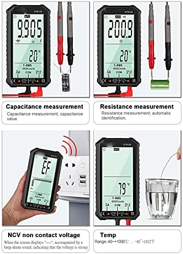 ZYZMH Цифров Мултицет 4,7-Инчов LCD дисплей Постоянен/променлив ток Измерване на Напрежение, Измерител на Капацитет на Съпротива NCV