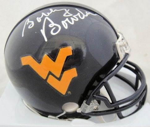 Мини-Каска JSA с автограф на Боби Боудена от Западна Вирджиния WVU - Мини-Каски за колеж С Автограф
