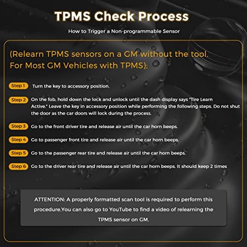 Смяна на ГУМИТЕ сензор е Подходящ за Bucik, Cadillac, Chevrolet, GMC и по-315 Mhz Сензор, Система за контрол на налягането в гумите (TPMS)
