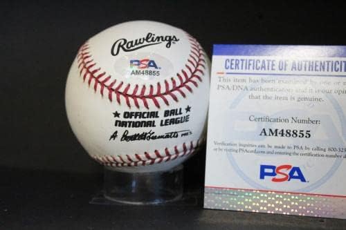 Бейзболен автограф с автограф Ричи Хебнера (71) Auto PSA/DNA AM48855 - Бейзболни топки с автографи