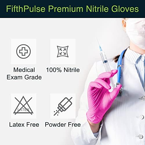 50PK Големи плътни нитриловые ръкавици за еднократна употреба черно, синьо, тъмно синьо и розово цвете
