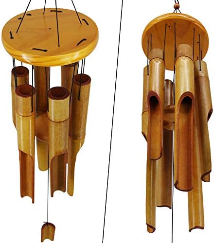 Бамбукови вятърни свирки на открито, дървени вятърни свирки с по-дълбоко звучене на мелодията, 30 Класически вятърни свирки на Дзен Градина за релакс, изящество.Нач?