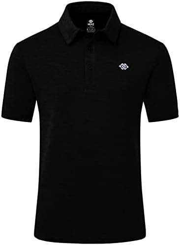 Мъжки t-shirt MoFiz UPF 50+ с къс ръкав За голф, Поло, Туризъм Риза, Бързосъхнеща Спортна Тениска С яка