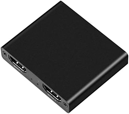 Адаптер за сплитер видео Конвертиране на аудио Щепсела и да играе Практичен Мощен Видеомикшер, съвместими с HDMI, 1 в 2 изхода, Черен