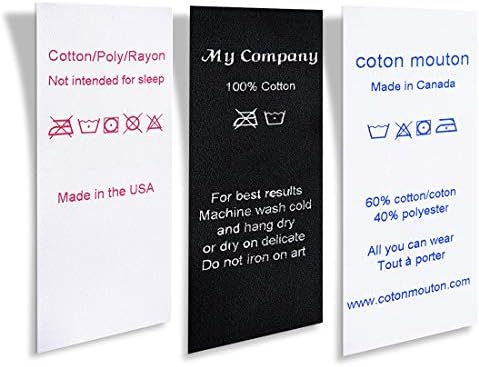 Wunderlabel Персонализирани Потребителски Настройки на Композитни Ленти за пране на Дрехи Шевни тагове за шивашки тъкани за облекло, Черен, Сребрист Металик, Златен Мет