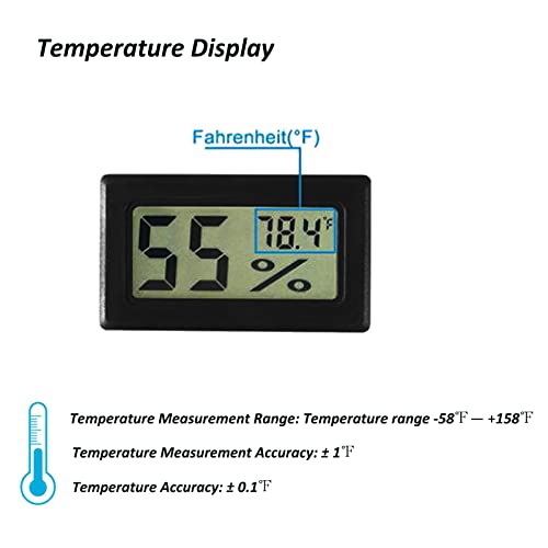 AEDIKO 8 бр. Мини Малки Цифрови Електронни Измерители Температура и Влажност на въздуха Сензор Стаен Термометър, Влагомер на LCD