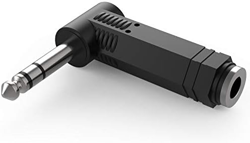 Plug Правоъгълен Стереоразъем 1/4 6,35 мм до Аудиоадаптеру 1/4 6,35 мм с стереоразъемом 1/46,35 мм