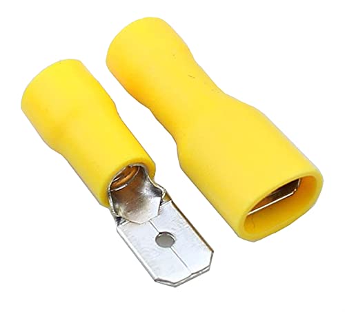 HWGO 5.5-250 MDD5.5-250 Жълт Мъжки Женски Конектор за свързване на електрически Кабели Обжимные Клеммные съединители (Цвят: