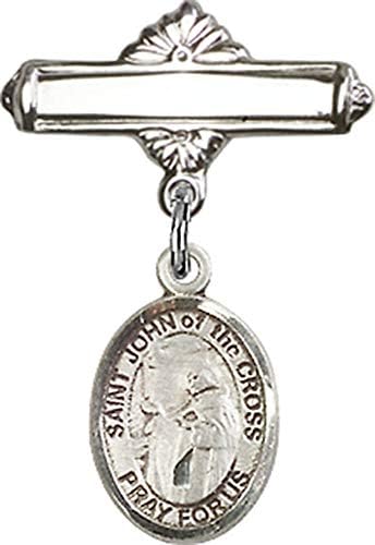 Детски икона Jewels Мания за окачване на Св. Йоан кръстител и полирани игла за иконата | Детски иконата е от Сребро с окачване