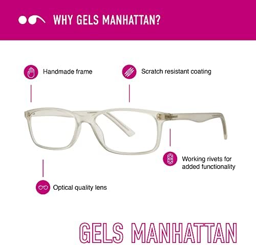 Очила за четене Scojo New York Gels Manhattan с Матова текстура за мъже и Жени