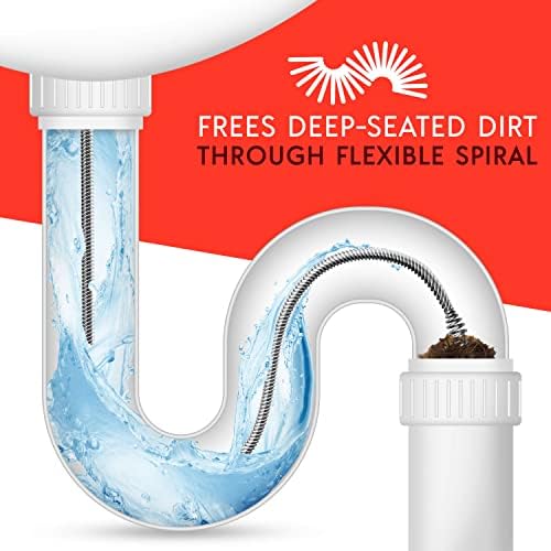 Дренажна змия MEISTERFAKTUR [49 фута] - с приставка за бормашини - Идеална сантехническая змия, за да отключите мивка и тоалетна