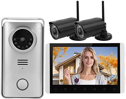 2 Камери 100-240 В 7-инчов TFT LCD дисплей 2,4 G Безжичен Визуален Звънец Нощен Домофонна система за Сигурност на видео домофон с (американски стандарт)