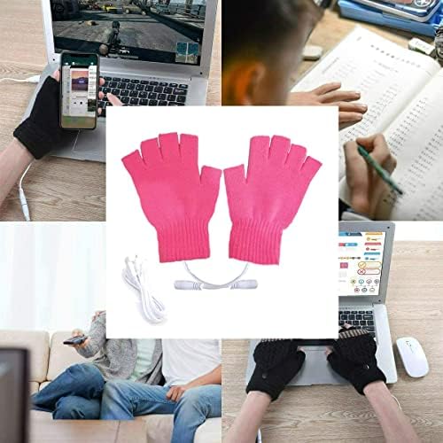 Kbinter се захранва от USB 2.0, Нагревателен модел, плетене (2 опаковки), Ръкавици с топъл басейн, Топли Ръкавици за ръце Без
