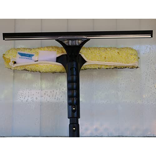 Ettore 71181 Професионален Комбиниран уред за почистване на прозорци с обратен салто от неръждаема стомана, 18 инча (опаковка от
