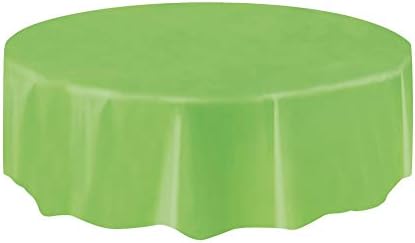 Кръгъл Пластмасов капак за тапети - 84 инча, Лаймово-зелена, 1 бр.