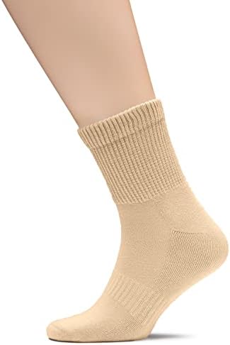 Мъжки Памучни Диабет чорапи за глезените Hugh Ugoli, Широки, Свободни и Еластични, с бесшовным пръсти и не сковывающим горна