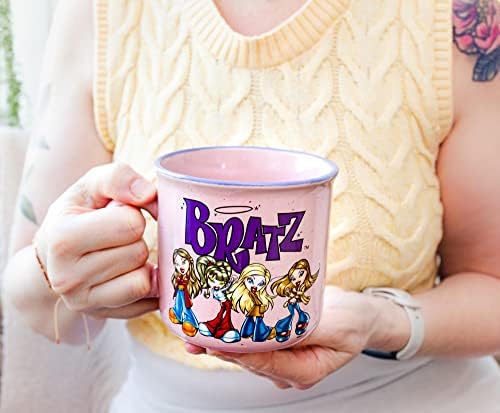 Сребърен керамична чаша Buffalo Bratz Pink Camper | Голяма кафеена чаша за еспресо, чай, какао | с капацитет 20 грама