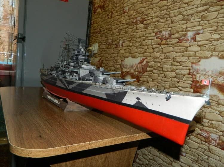 Немски боен кораб клас Бисмарк Тирпиц 3D Книжен Модел Комплект Играчки, Подаръци За Деца