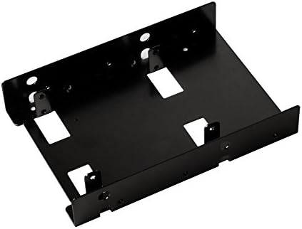 Конвертор отделения за твърдия диск SilverStone Tek 3.5 инча 2 X 2,5-инчов твърд диск HDD и SSD, Черен (SDP08B)