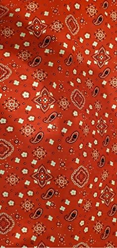 Кърпа от Поли-Памучна тъкан с принтом Ширина 58 см в Парцела (червен)