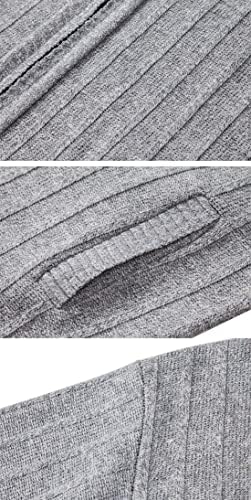 Мъжки Пуловери-жилетки Neecan с яка-ботуш с цип, Оборудвана Случайни Вязаный Пуловер с 2 Предни джоба