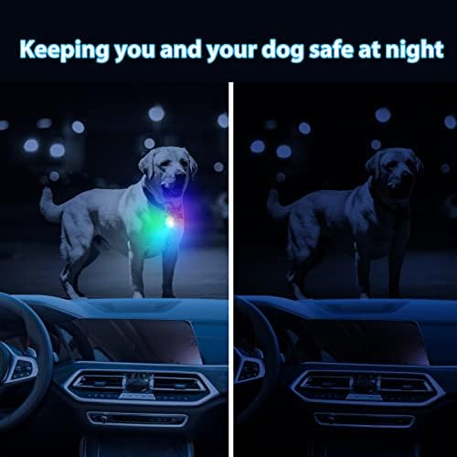 Осветление яка за кучета в нощта, 4 Режима на Осветление яка за кучета, Акумулаторна Led Светлини за яка за кучета, Водоустойчив светлини