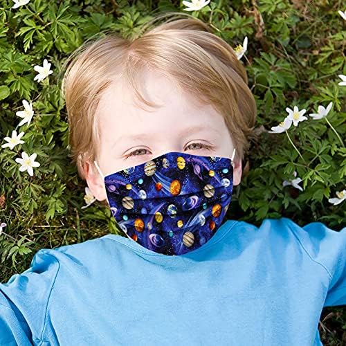 Детска маска за лице за Еднократна употреба 10 БРОЯ Цветни Кърпи за Момчета и Момичета с Хубави Принтом 3Ply Earloop Защита