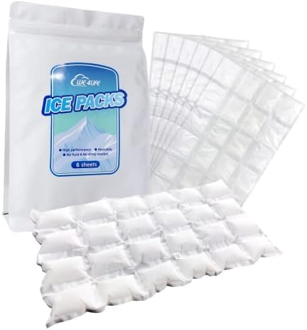 Многократна употреба пакети с лед WE 4Life за хладилници - Пакети с лед е за обяд - Торбички с лед за доставка на продукти - Гъвкави морозильные