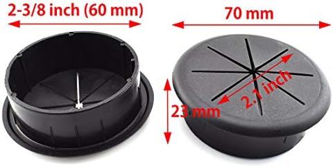 Набор от настолни втулок 2-3 / 8 инча и радиални циркуляри, OZXNO 5 опаковки, 60-мм Гъвкава настолна капачка за кабел със съответните