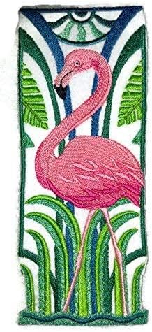 BeyondVision Природа, изтъкана от нишки, Царството на невероятни птици [Фламинго в стил ар-деко] [Индивидуален и уникален]